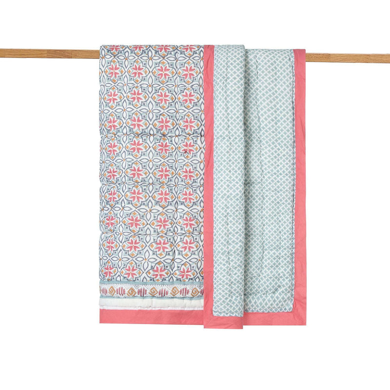 Seminyak Pink Cotton Quilt