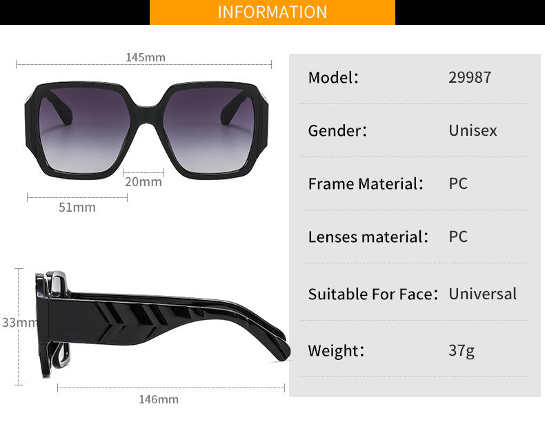 Eyewear Men Gradient Lens Sun Glasses