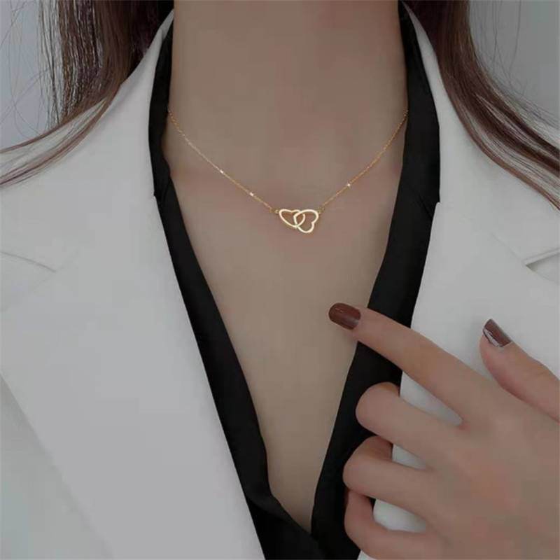 Heart-shaped Necklace Women Korean Version Clavicle Chain Wild Valentine's Day Gift