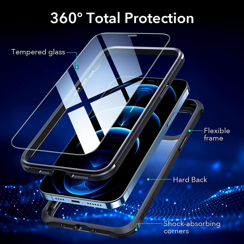 360° Hybrid Protection Compatible Tempered Glass Screen Protectors