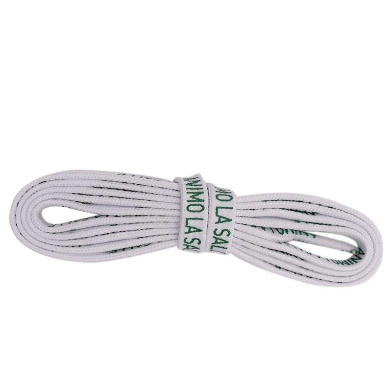 White Flat Polyester Printed Shoelaces