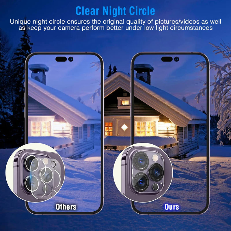 2Pcs Camera Lens Tempered Glass Screen Protector