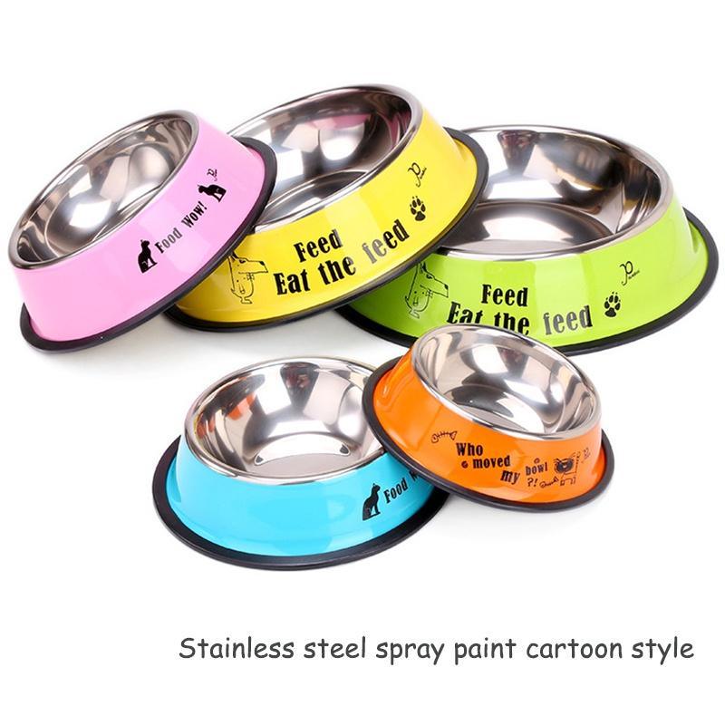 Pet Feeding Stainless Steel Non-slip Dog Bowl