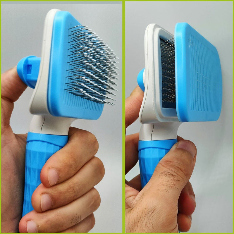 Hair Brush Grooming Trimmer Comb Self Cleaning Tool