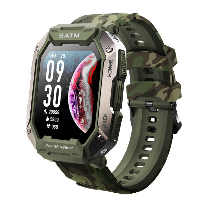 Fitness Tracker With Blood Pressure Tactical Smartwatch