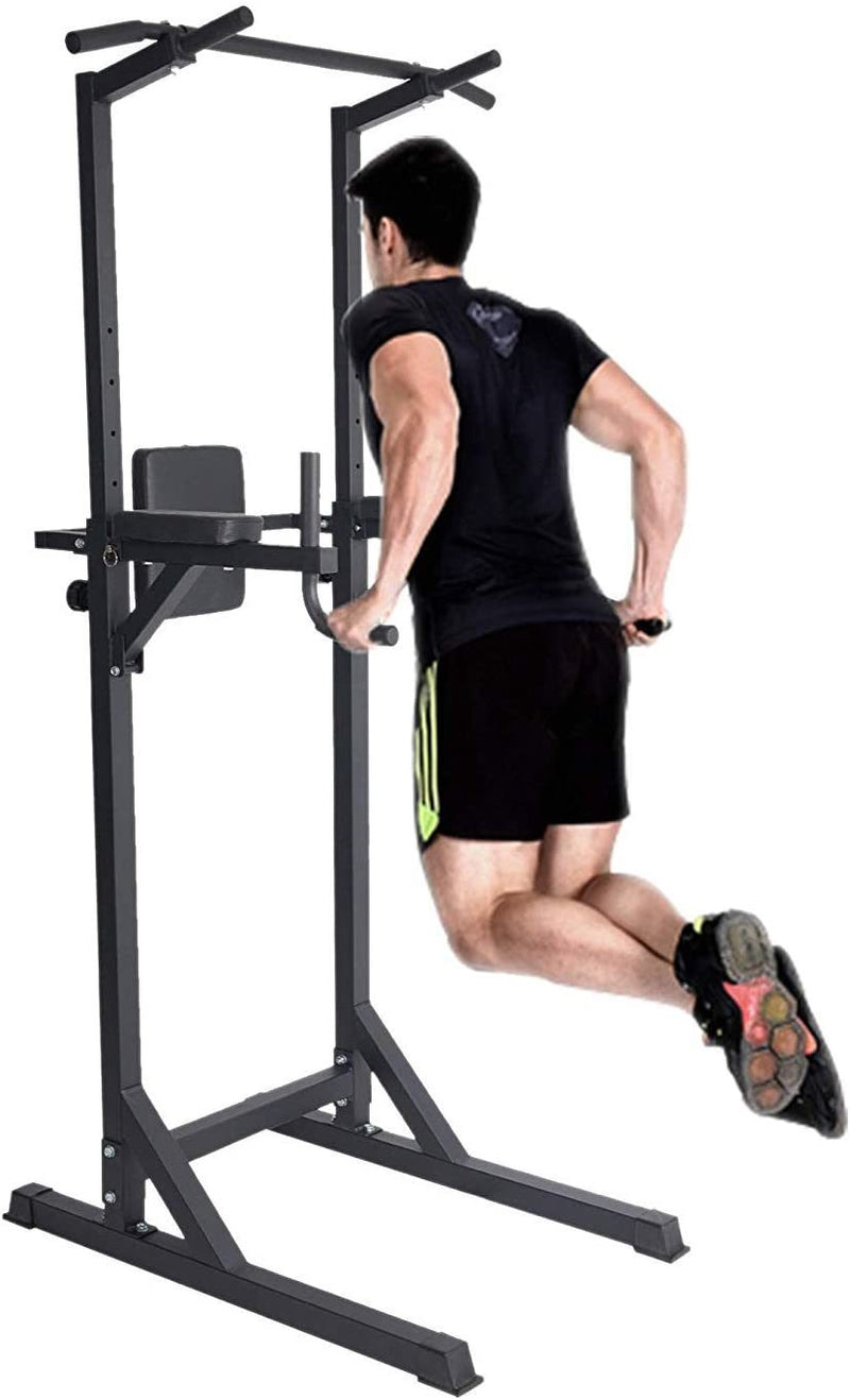 Power Tower Adjustable Multi-Function Strength Training Dip Stand Workout Station Fitness Equipment