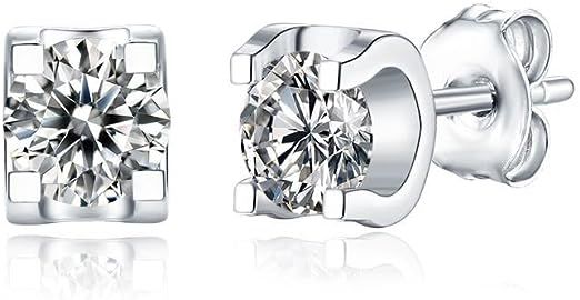 925 Silver Earrings for Women Stud Moissanite Diamond