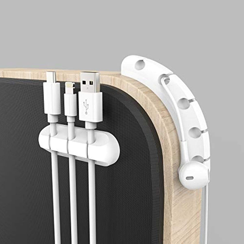 White Cable Clips Cord Organizer Cable Management