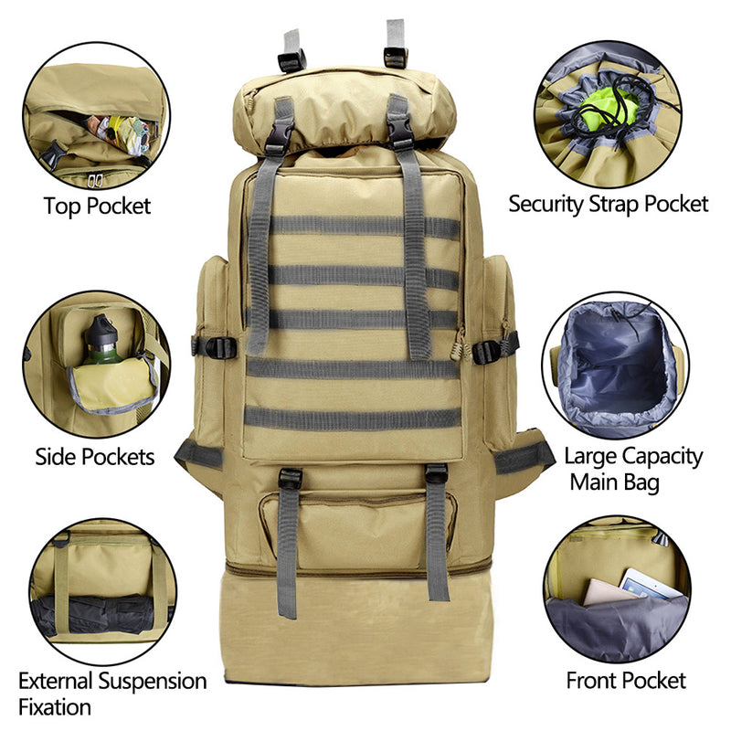 Military Camping Waterproof Camo Hiking Travel Bag