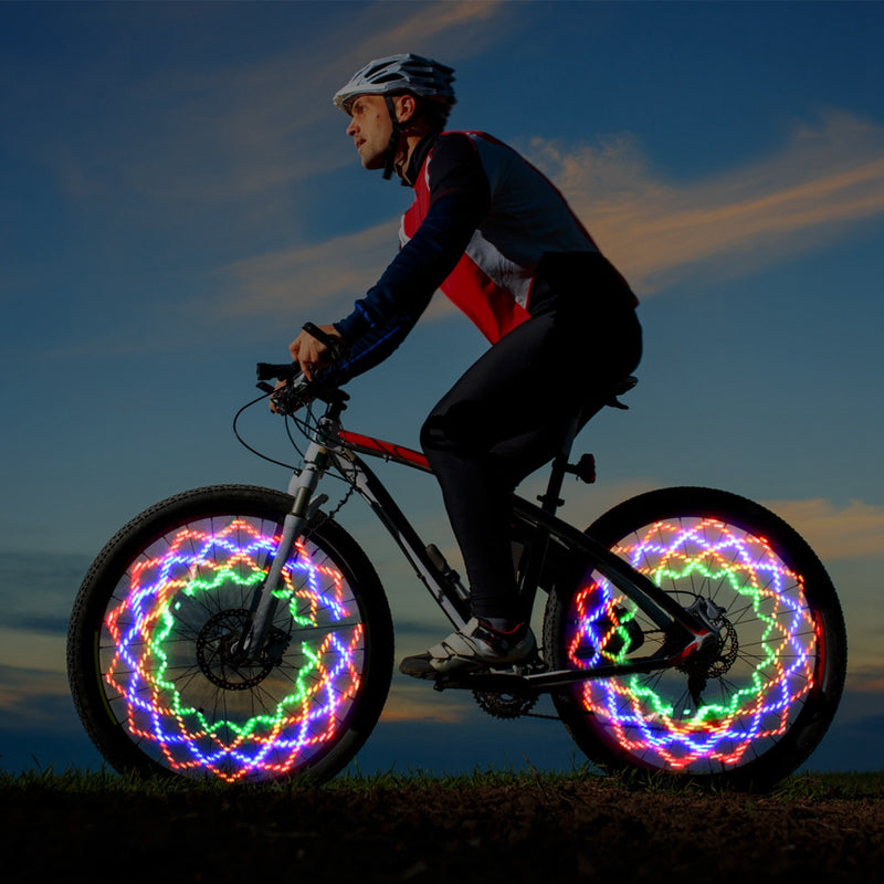 LED Patterns Cycling Lights Rainbow Wheel Tire Flash Lamp