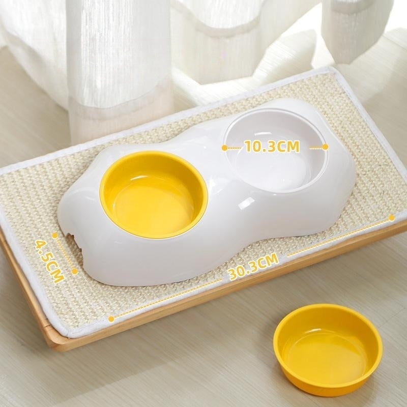 Egg-Shaped Pet Bowl Drinking Water Single Double Bowl