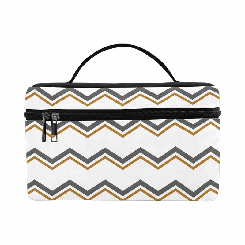 Cosmetic Herringbone Travel Case Bag