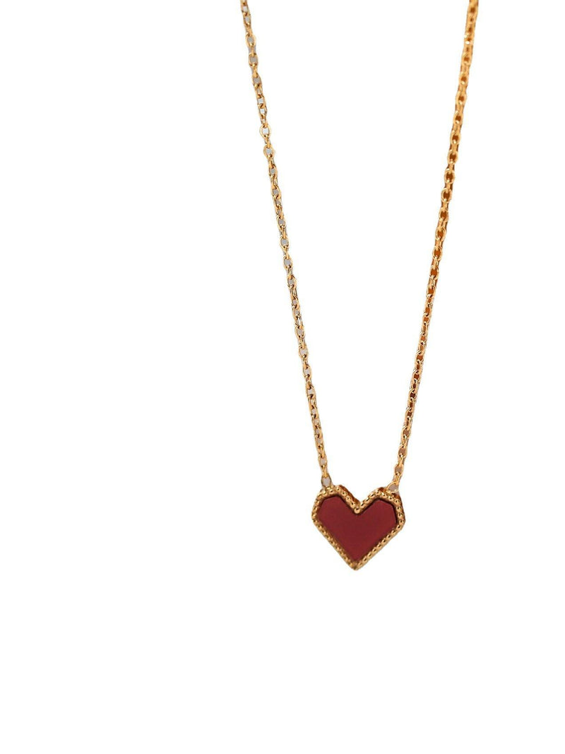 Titanium Steel Plated 18k Gold French Love Necklace