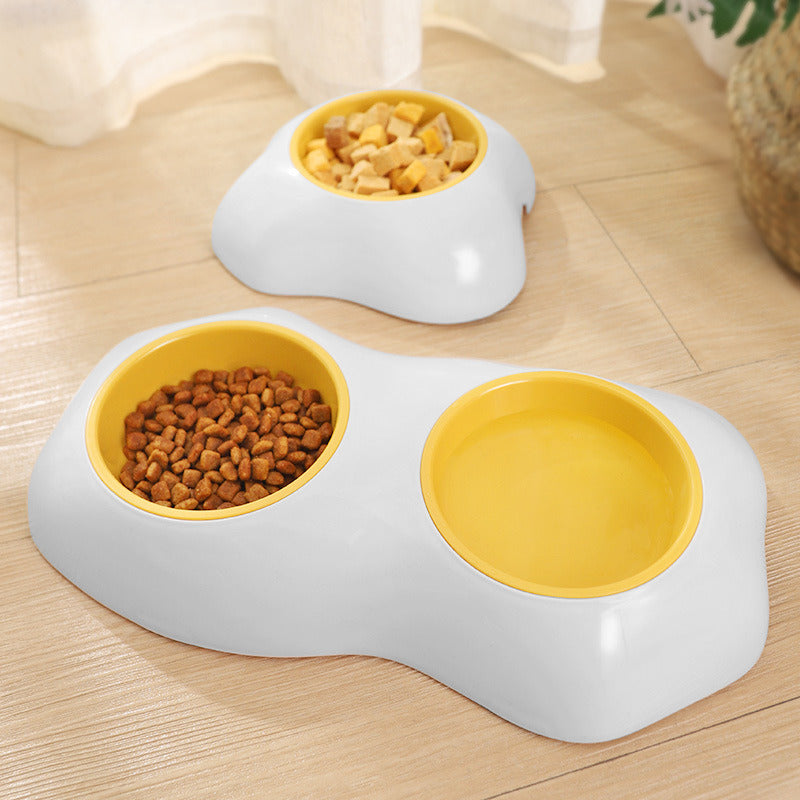 Egg-Shaped Pet Bowl Drinking Water Single Double Bowl