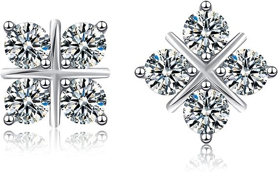 925 Sterling Silver 0.4ct Moissanite Stud Earrings