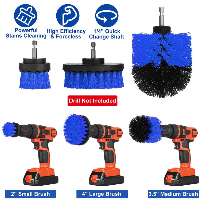 Power Scrubber Car Carpet Wall Tile Tub Cleaner Combo