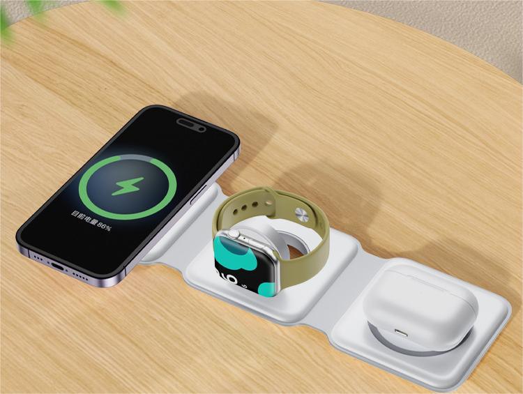 Magnetic Foldable Wireless Charger Charging Station Multi-device