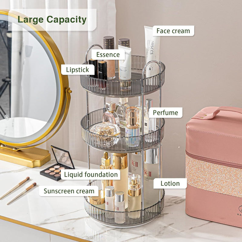 Rotating Makeup Organizer Acrylic Perfume Organizer Clear Skincare