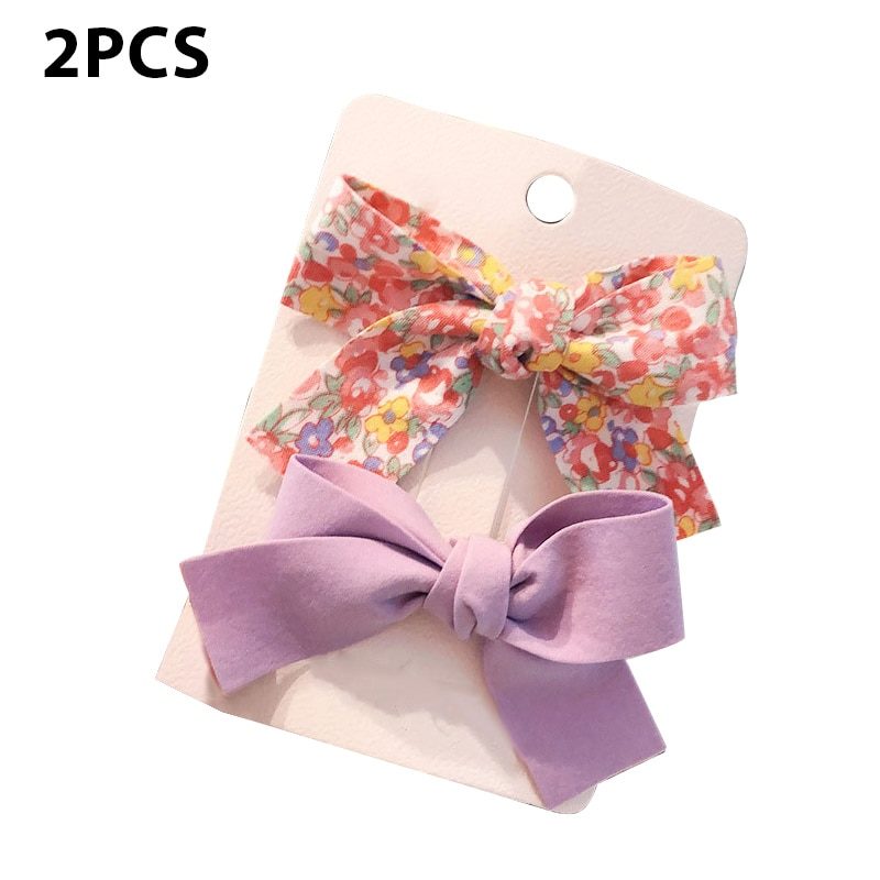 Clips Solid Color Floral Pattern Children Hairpins