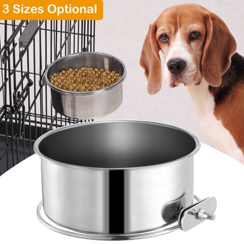 Hanging Detachable Pet Cage Food Water Bowl