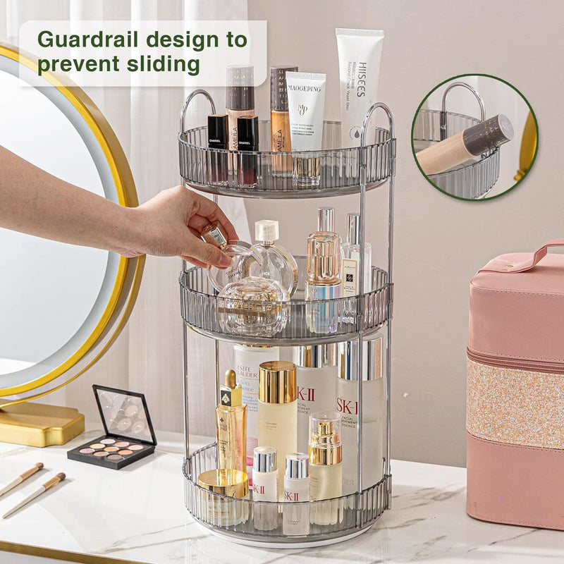 Rotating Makeup Organizer Acrylic Perfume Organizer Clear Skincare