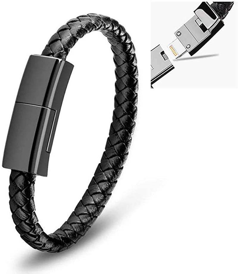 Outdoor Portable Leather Mini Micro USB C Charger Data Cable