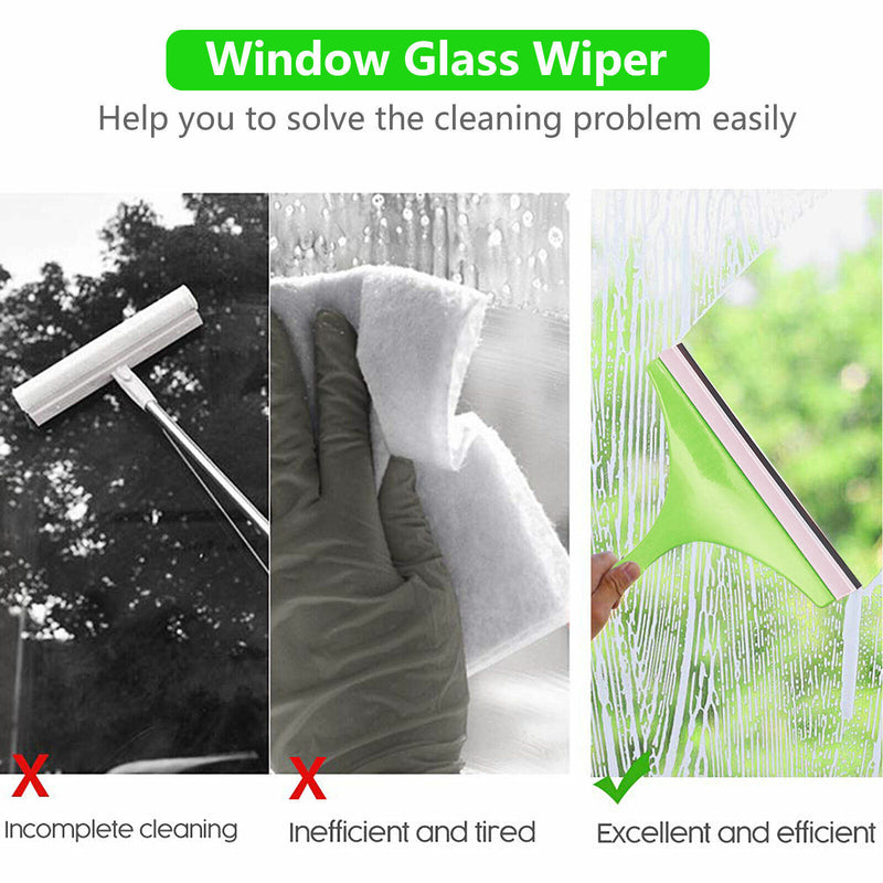 Window Wiper Cleaner Squeegee Shower Screen Mirror Home Car Blade Brush