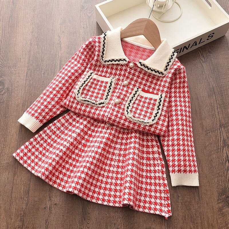 Children Dress Bow Doll Collar Clothes Coat Sweater