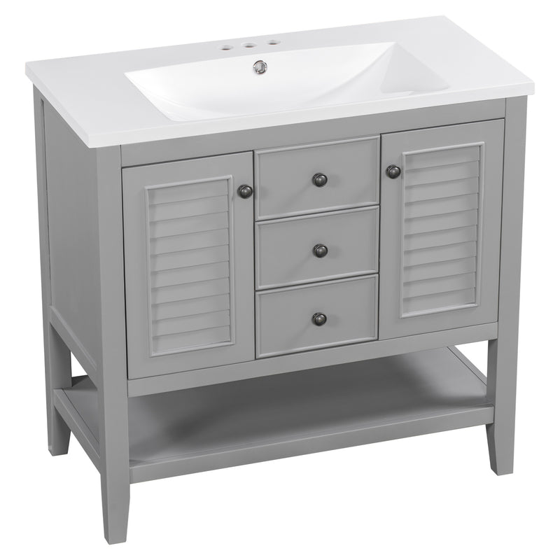 Bathroom Vanity with Ceramic Basin