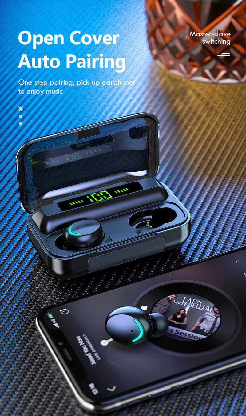 Wireless Headphone 9D Stereo Sports Waterproof Earbuds