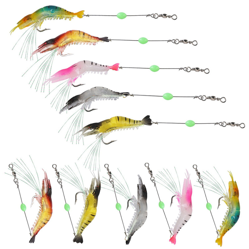 Shrimp Bait Set Silicone Soft Lifelike Shrimp Fishing Lures