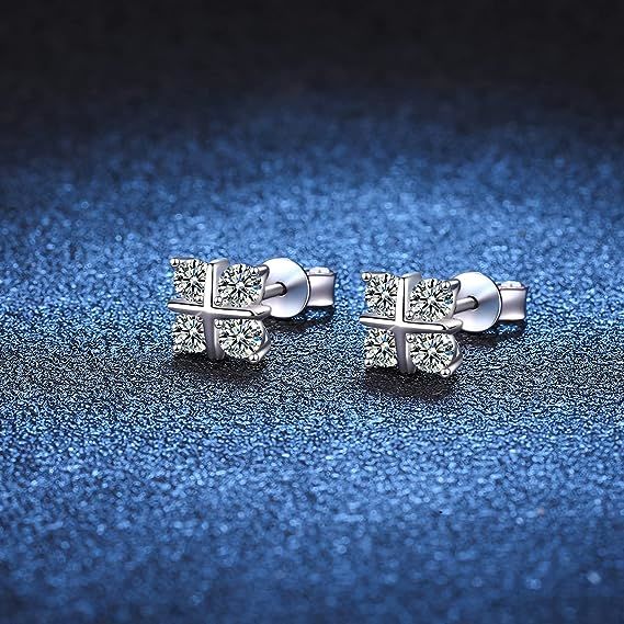 925 Sterling Silver 0.4ct Moissanite Stud Earrings