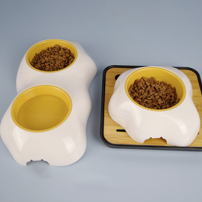 Egg-Shaped Pet Bowl Drinking Water Single Double Bowl