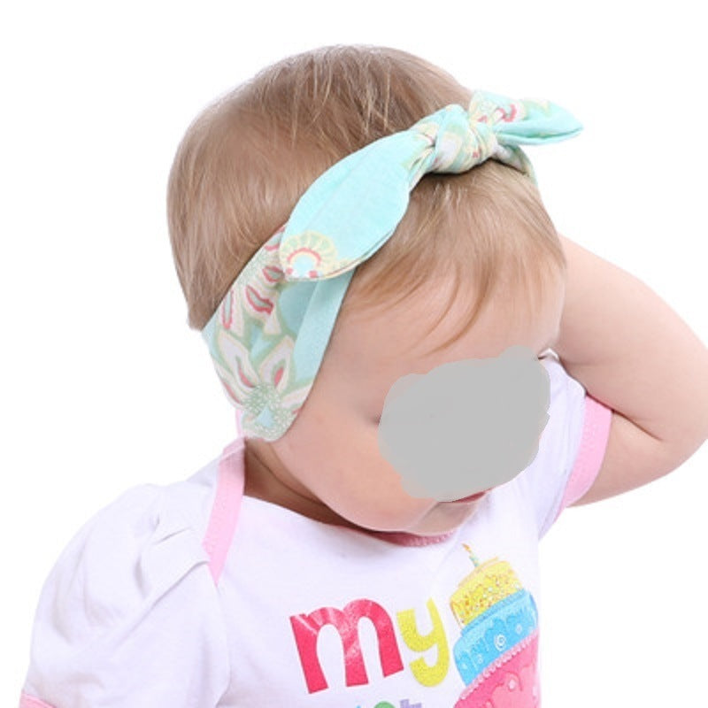 Flower Printed Elastic Head Wrap Twisted Hair