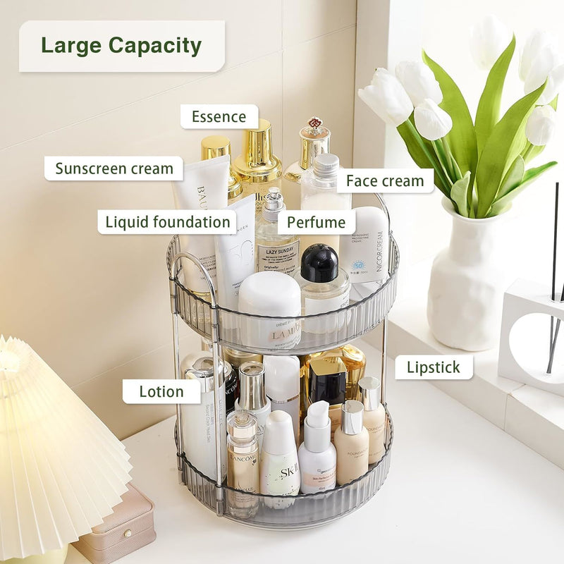 Rotating Makeup Organizer Acrylic Perfume Organizer Clear Skincare