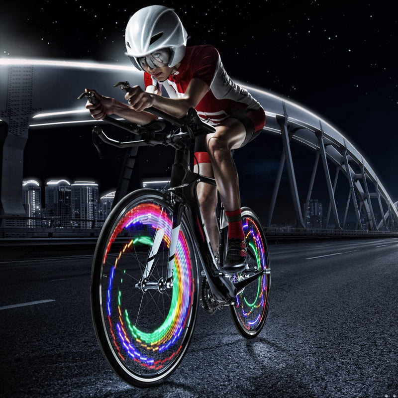 LED Patterns Cycling Lights Rainbow Wheel Tire Flash Lamp