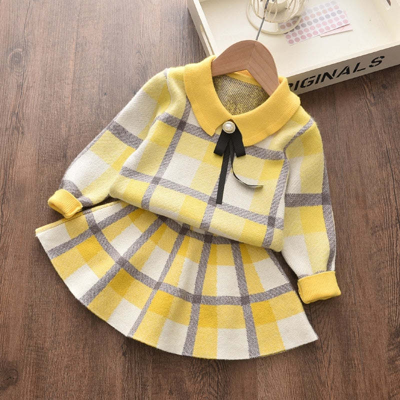 Children Dress Bow Doll Collar Clothes Coat Sweater