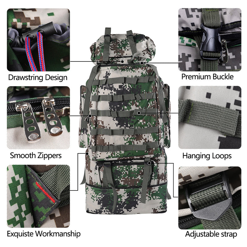 Military Camping Waterproof Camo Hiking Travel Bag