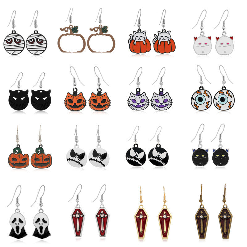 Creative Mummy Ghost Halloween Earrings