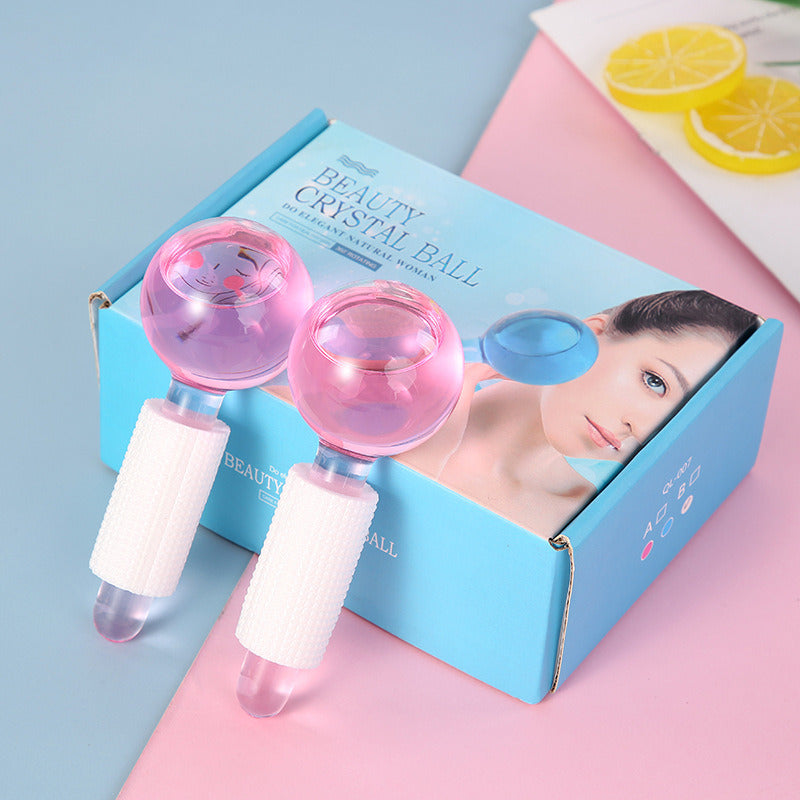 Facial Massager Crystal Glasses Ball Skin Care Tools