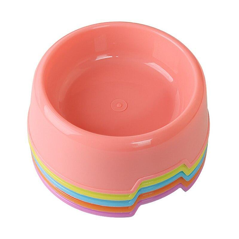 Pet Candy-Colored Lightweight Plastic Single Bowl