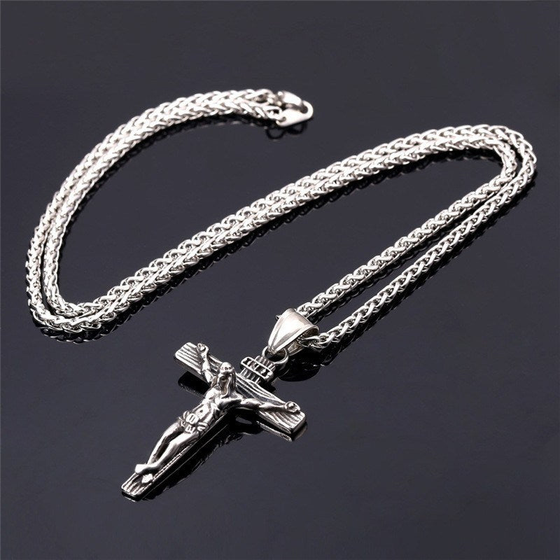 Jesus Cross Necklace Cross Jewelry Gold Plated Pendant Classic Necklaces