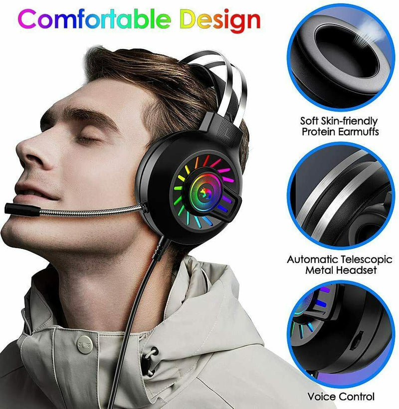 3.5mm Gaming Headset With Mic Headphone