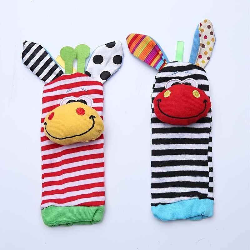 Infant Todder Cute Stuffed Animals Baby Rattle Socks