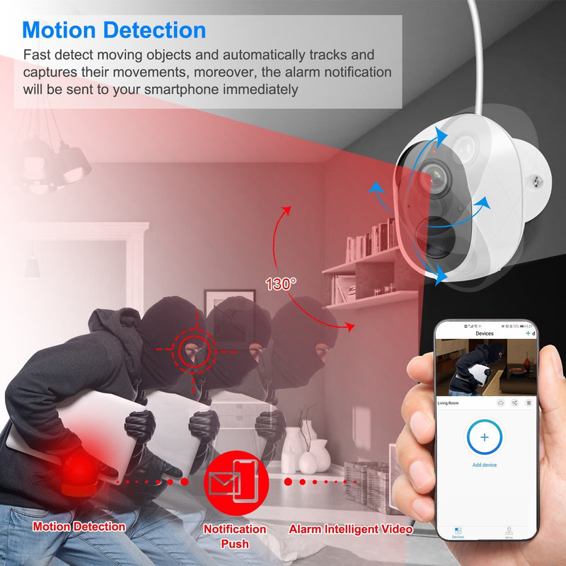 Audio Security Surveillance IP65 Waterproof Camera