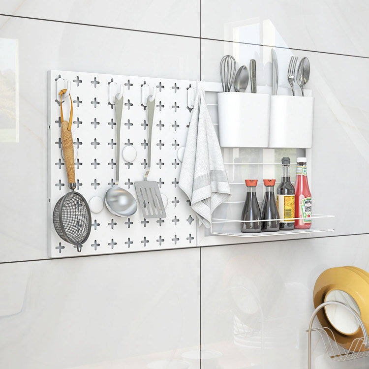 Combination Wall Organizer with Magnets and Hooks