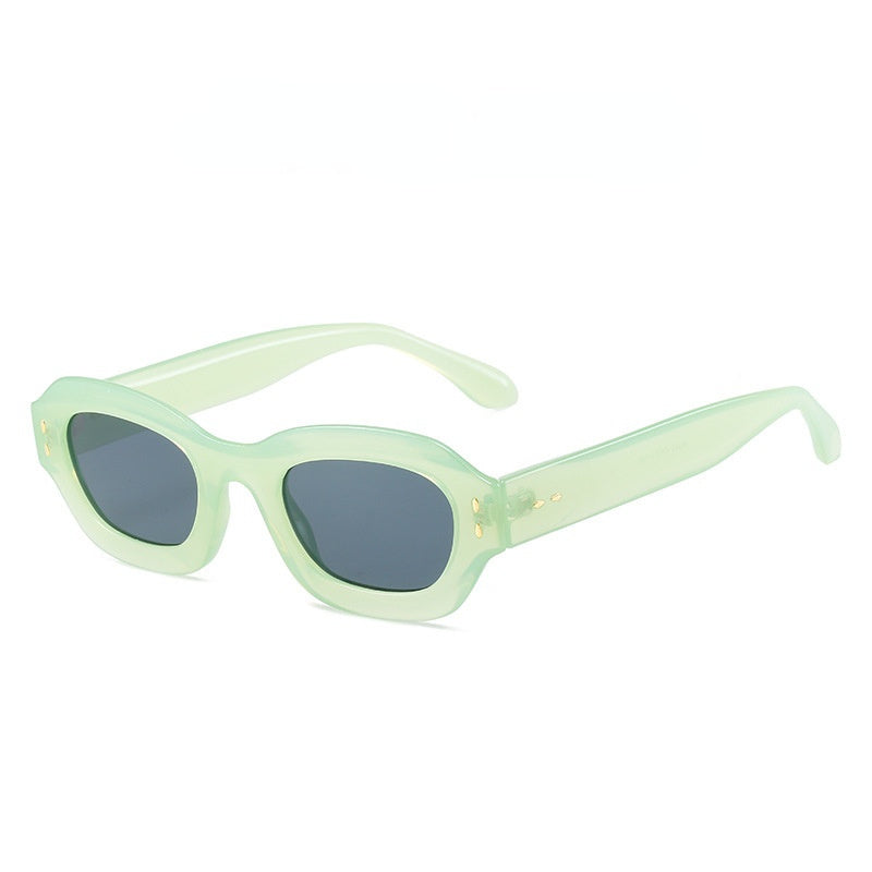 Polygonal Fashion Sun Glasses Retro Small Frame  Sunglass