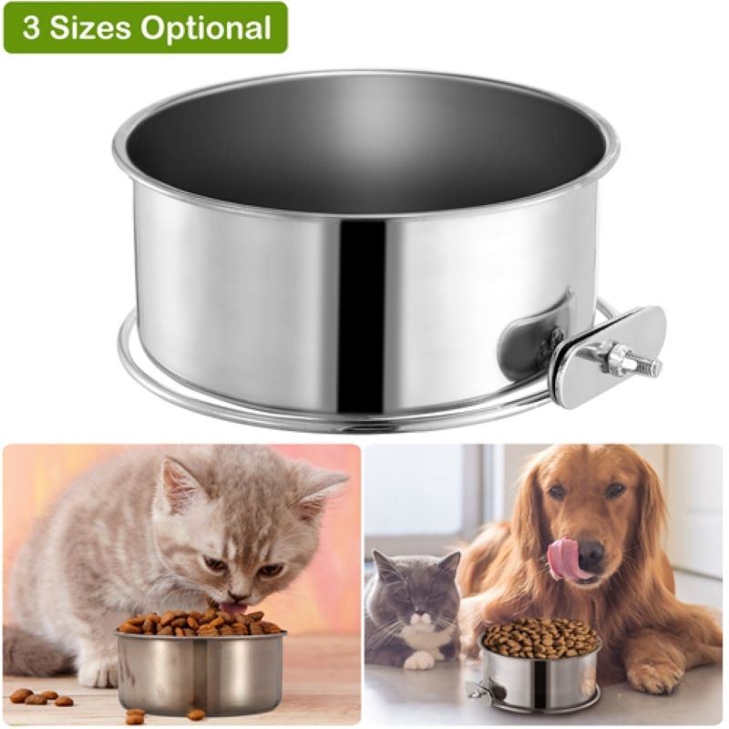 Hanging Detachable Pet Cage Food Water Bowl