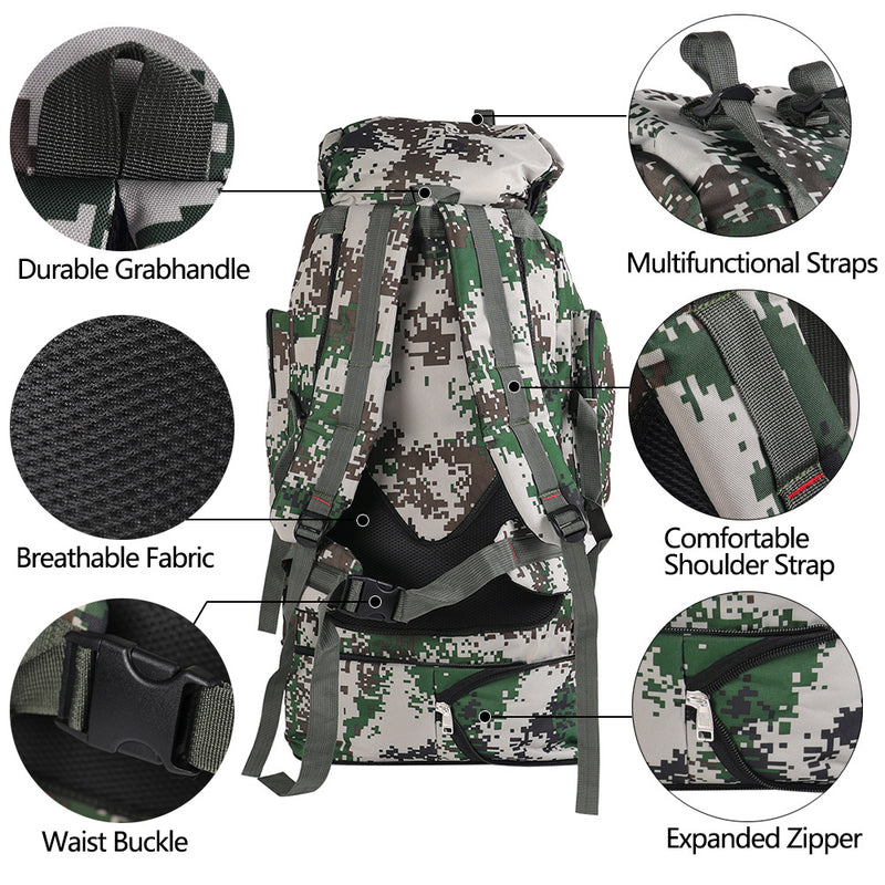 Military Camping Waterproof Camo Hiking Travel Bag