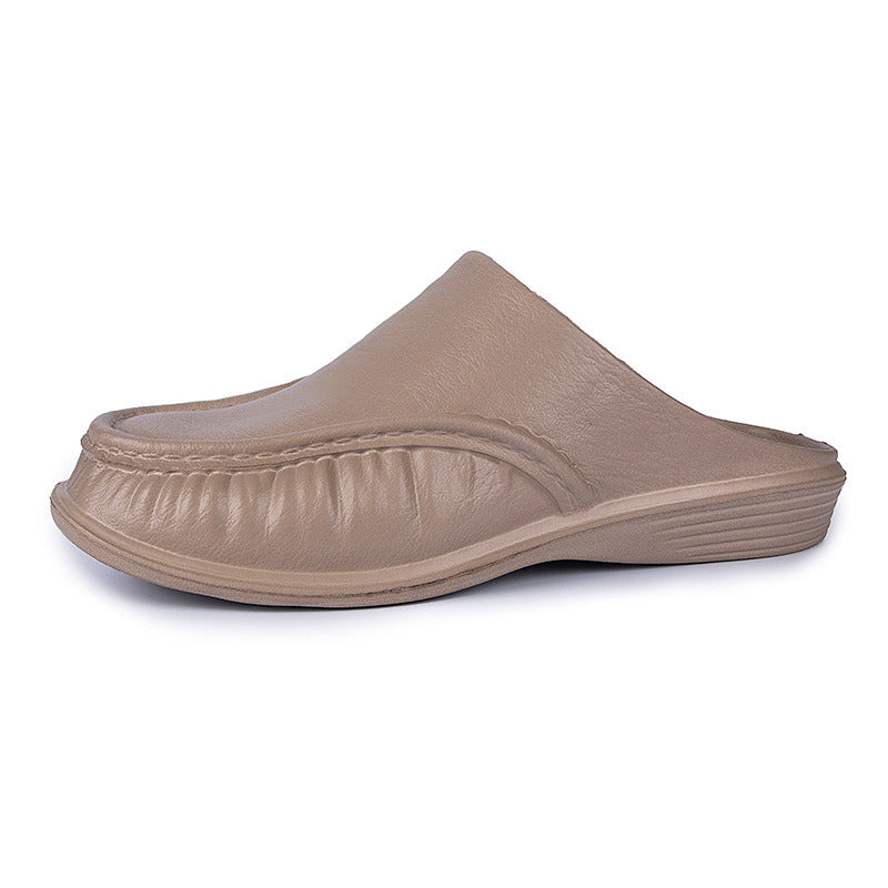 Men's Leather Slippers Breathable Shoes